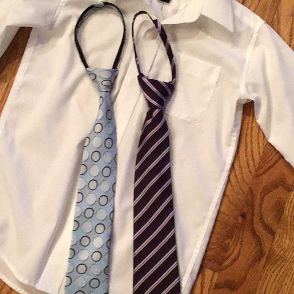 L/s button down shirt w/2 ties